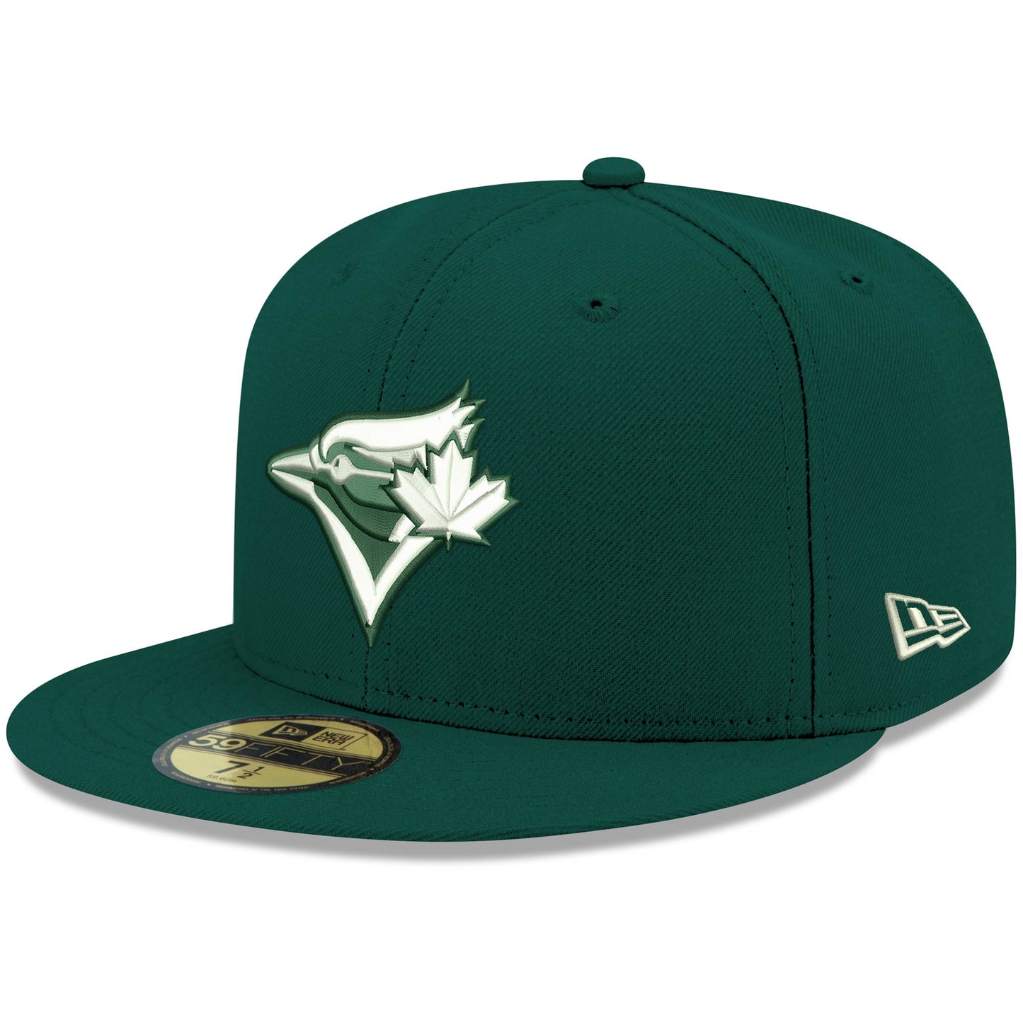 Toronto Blue Jays New Era White Logo 59FIFTY Fitted Hat - Green