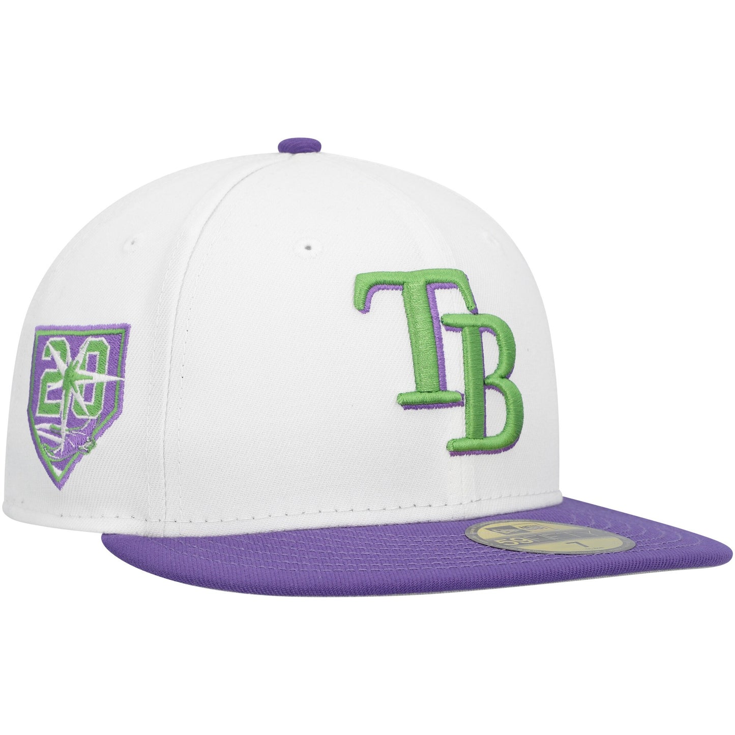 Tampa Bay Rays New Era Side Patch 59FIFTY Fitted Hat - White