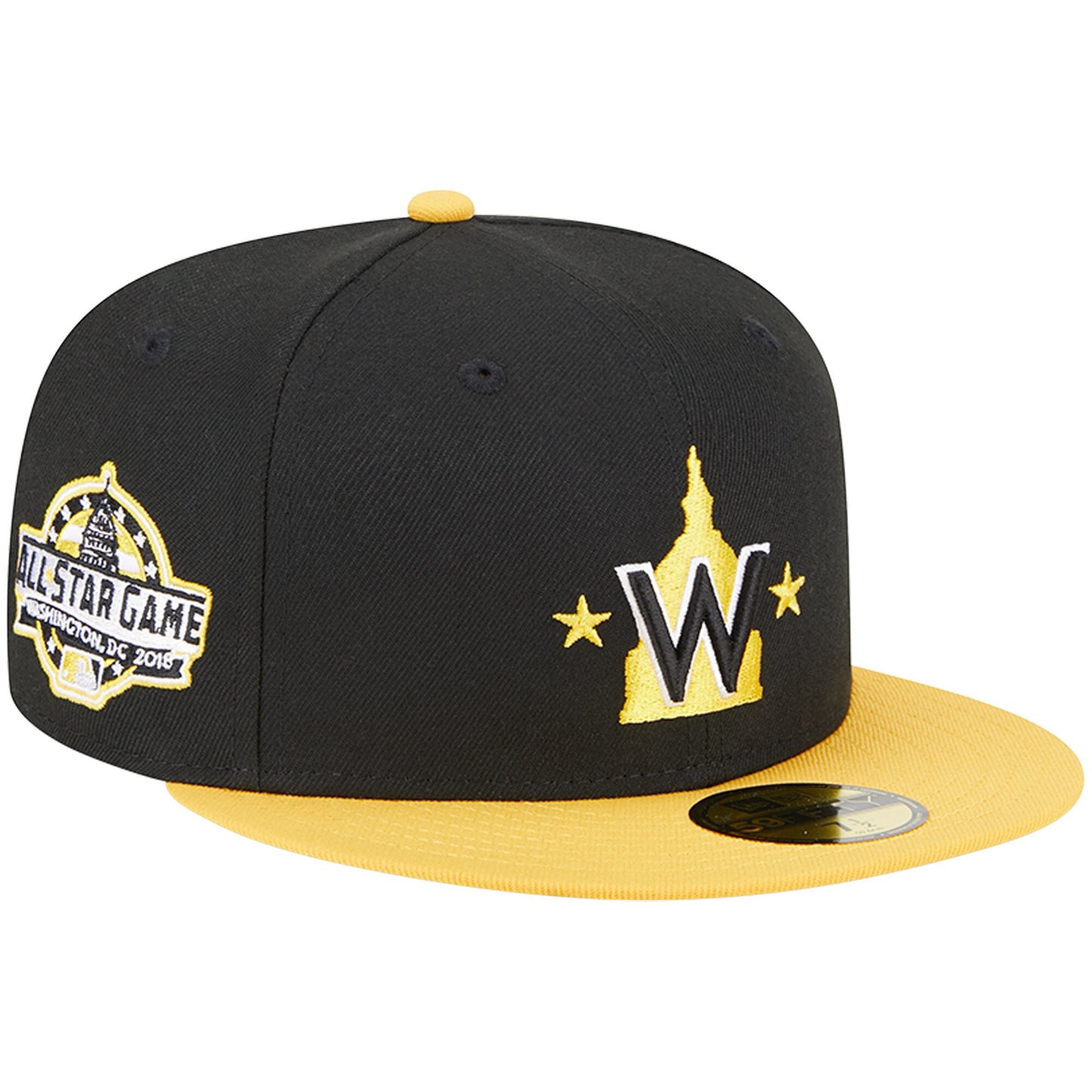 Washington Nationals New Era 59FIFTY Fitted Hat - Black/Gold