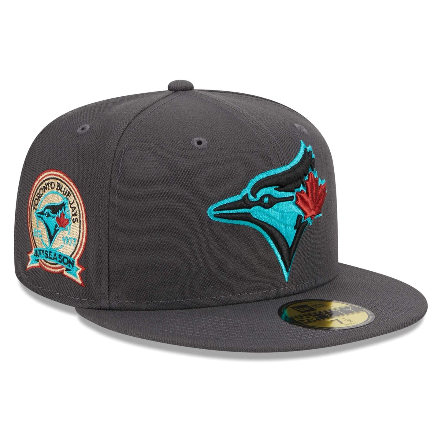 Toronto Blue Jays New Era Print Undervisor 59FIFTY Fitted Hat - Graphite