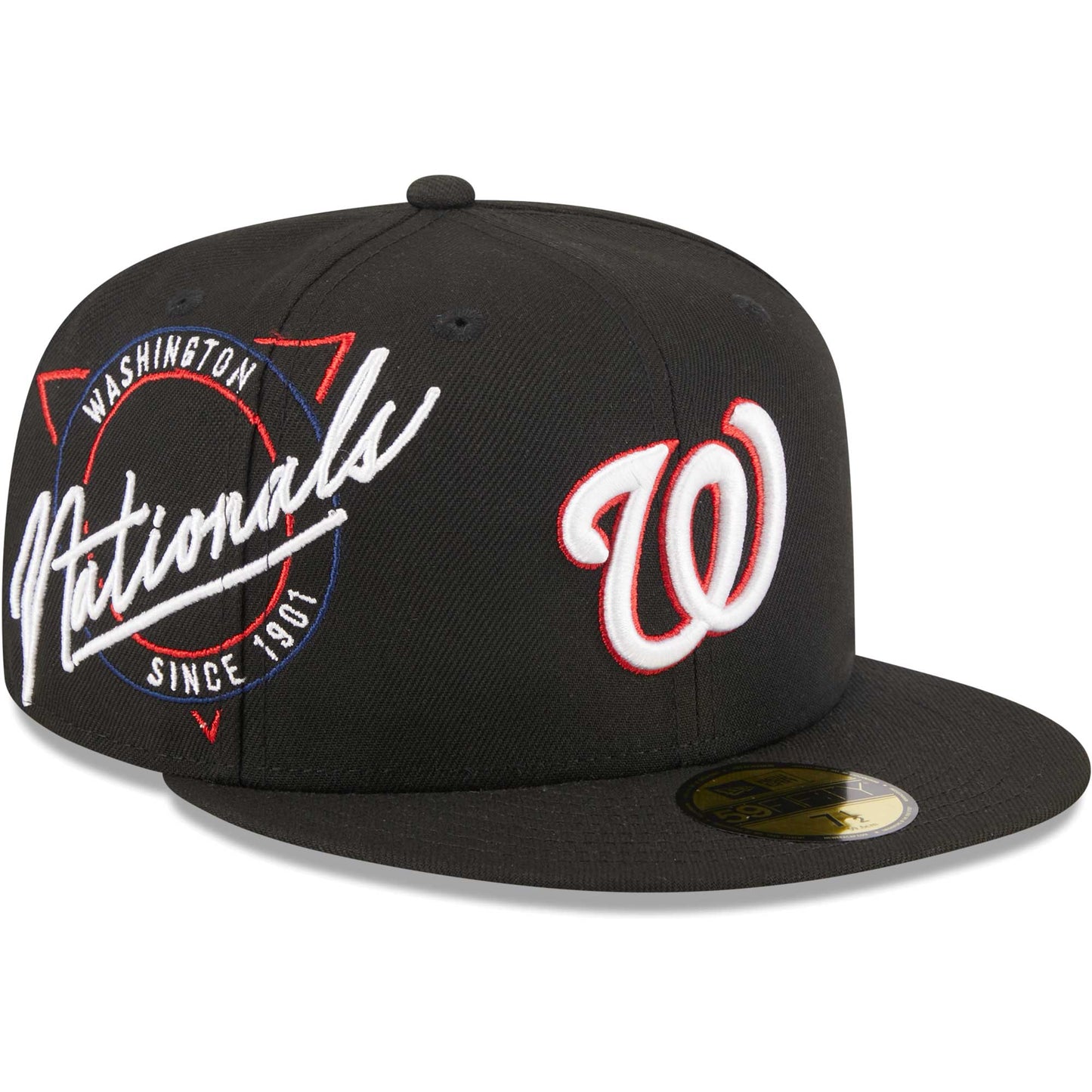 Washington Nationals New Era Neon 59FIFTY Fitted Hat - Black