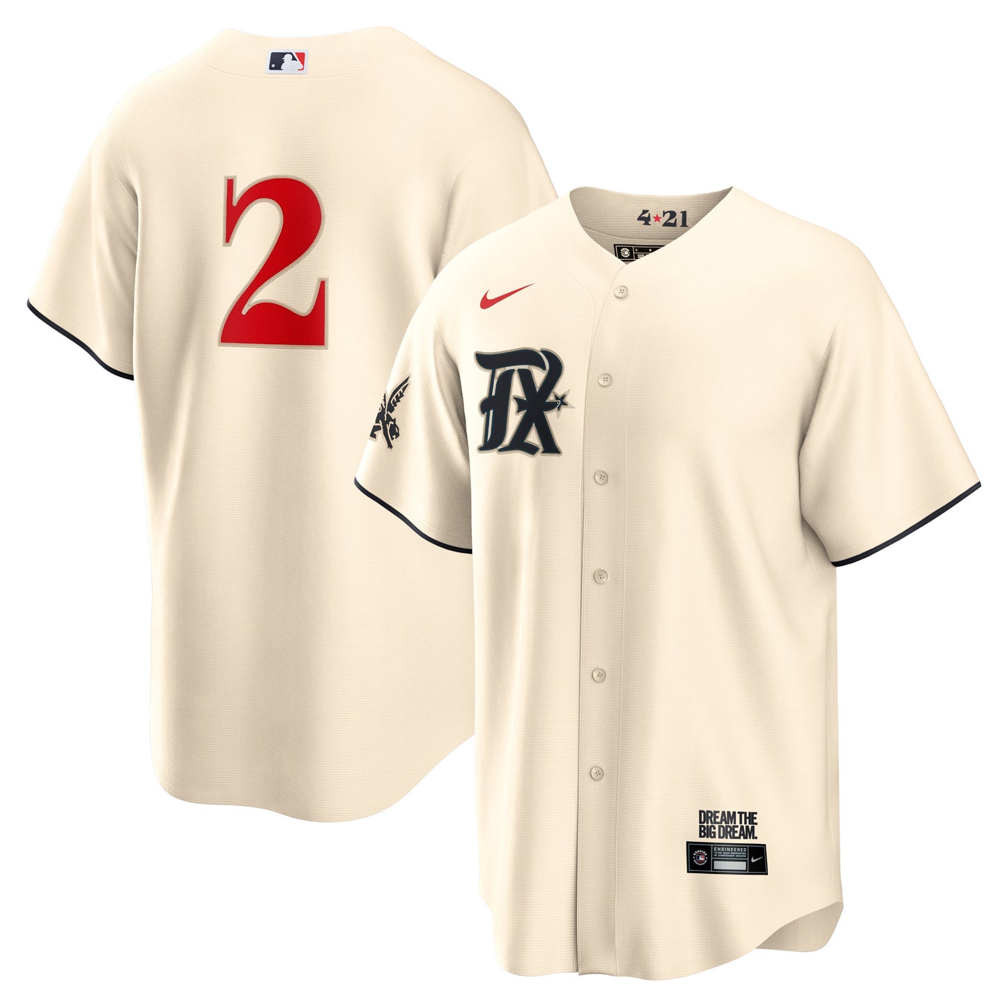 Marcus Semien Texas Rangers Nike 2023 City Connect Replica Player Jersey - Cream