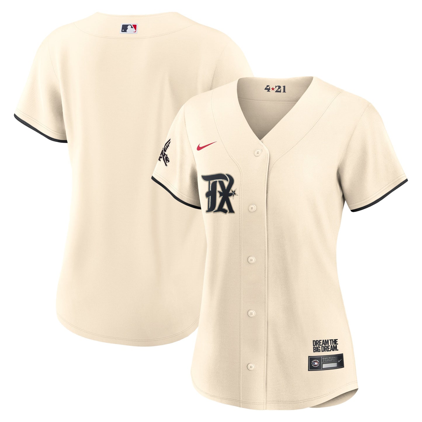 Texas Rangers Nike Women's 2023 City Connect Replica Jersey - Cream