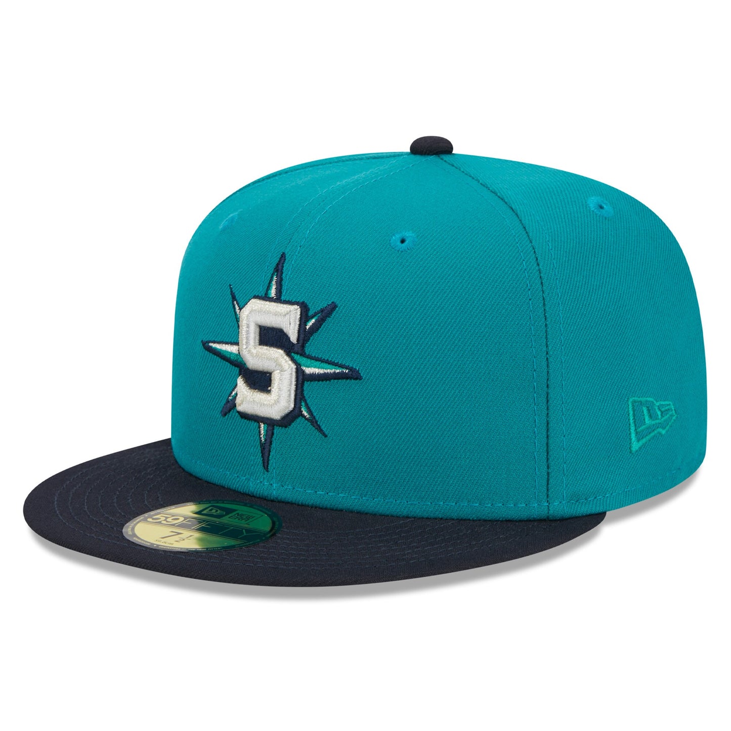 Seattle Mariners New Era Cooperstown Collection Retro City 59FIFTY Fitted Hat - Aqua
