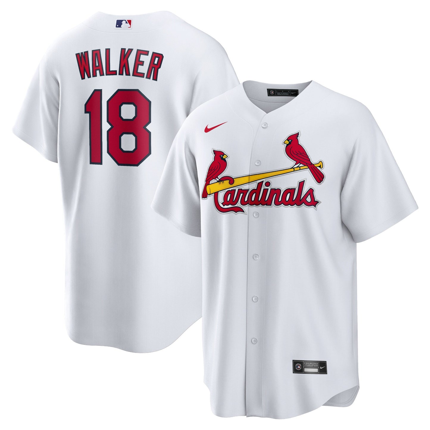Jordans Walker St. Louis Cardinals Nike Home Official Replica Player Jersey - White
