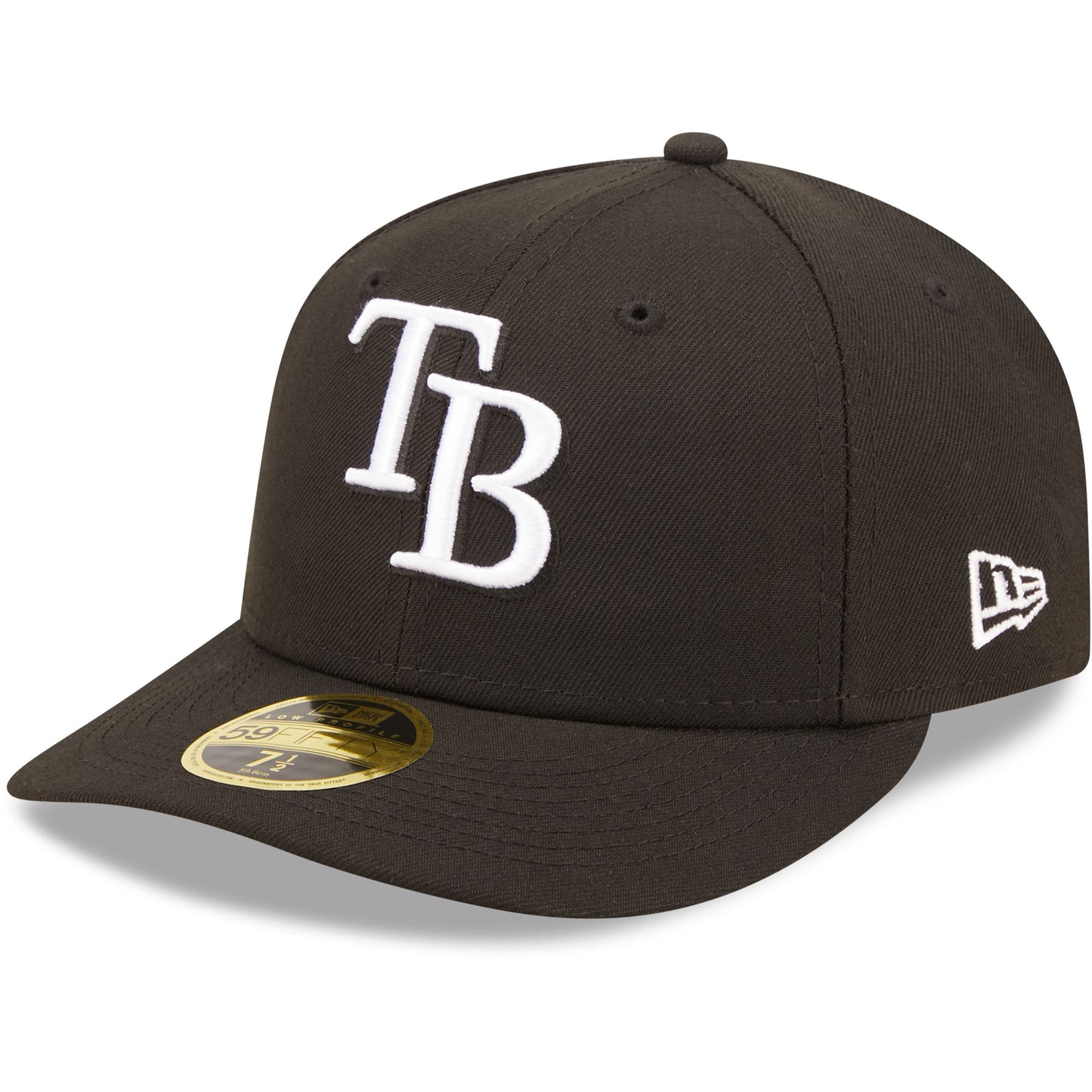 Tampa Bay Rays New Era Black & White Low Profile 59FIFTY Fitted Hat