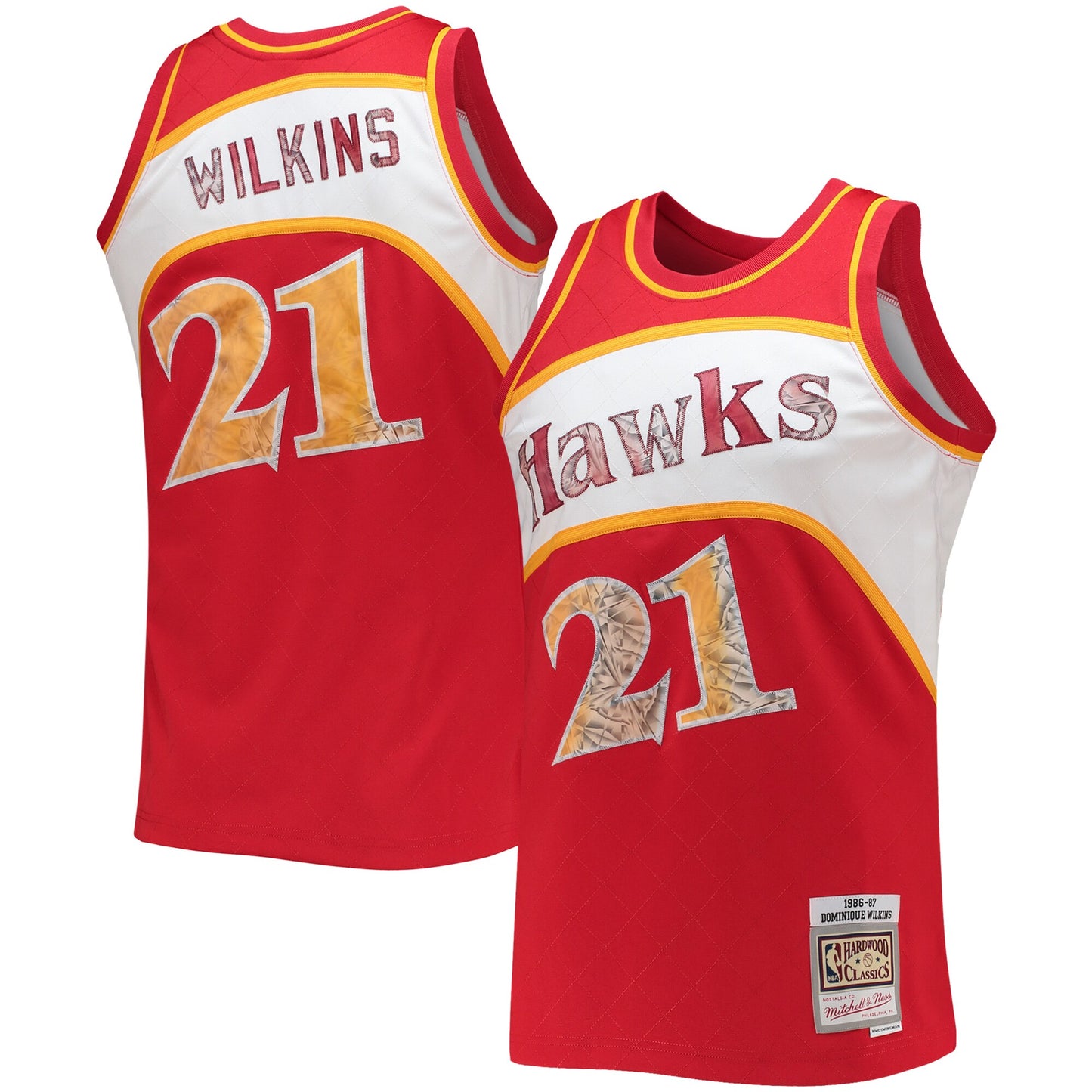 Dominique Wilkins Atlanta Hawks Mitchell & Ness 1996-97 Hardwood Classics NBA 75th Anniversary Diamond Swingman Jersey - Red