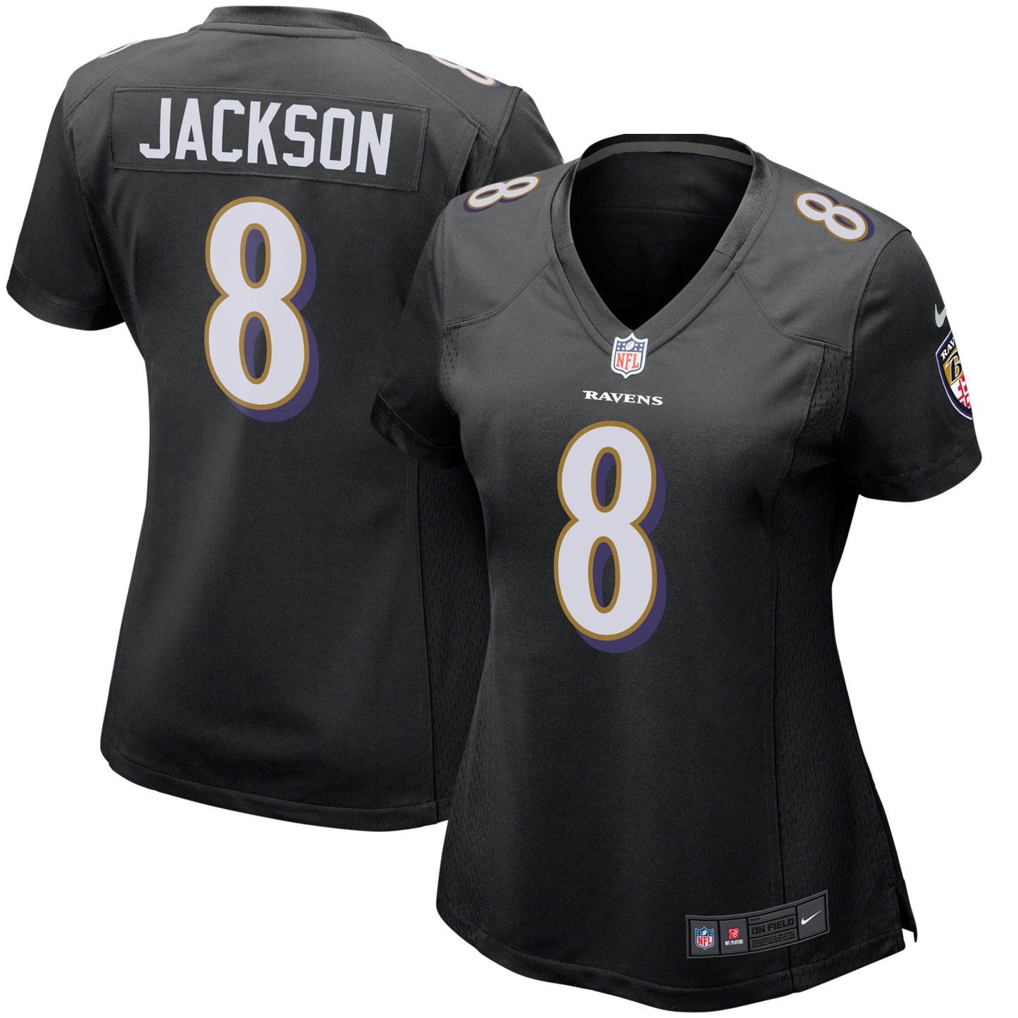 Lamar Jackson Baltimore Ravens Nike Women's Game Event Jersey - Black