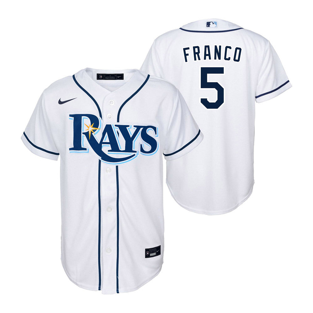 Youth Tampa Bay Rays Wander Franco Cool Base Replica Home Jersey - White