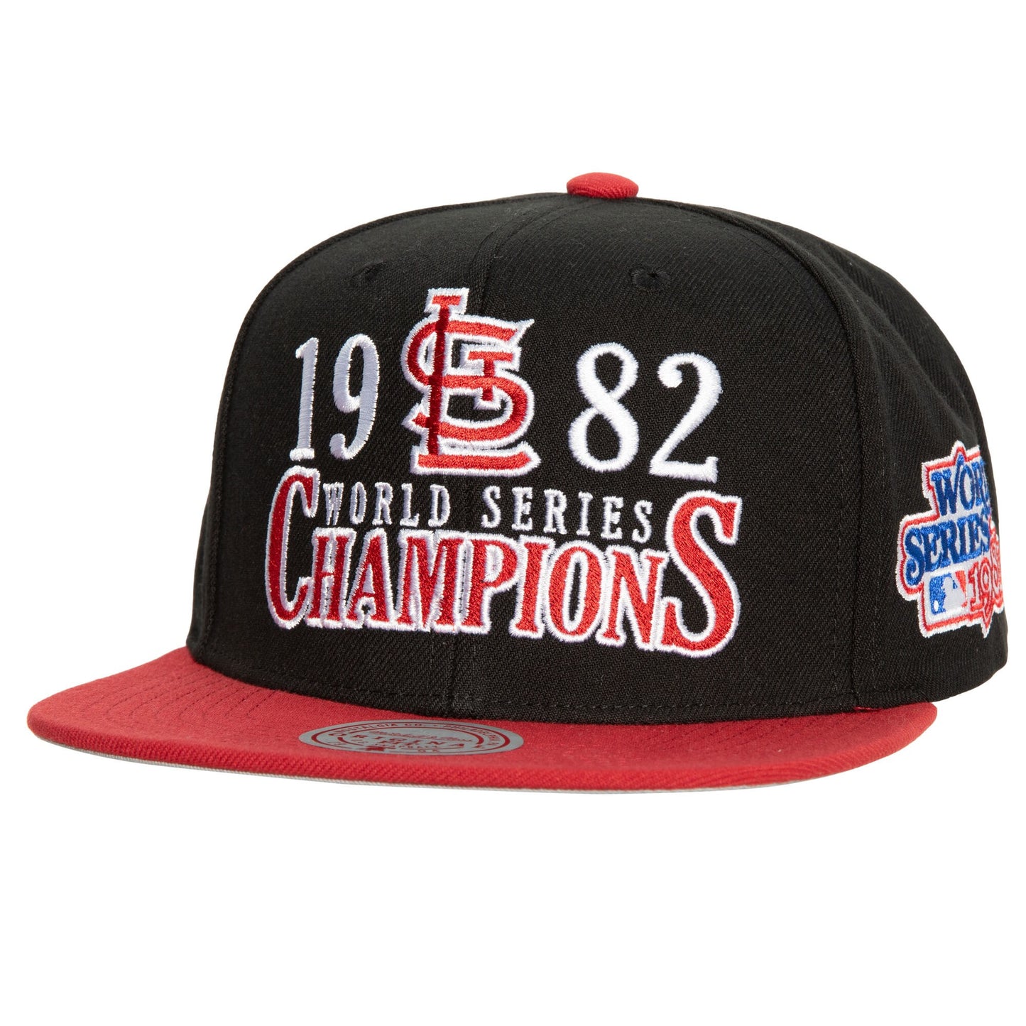 St. Louis Cardinals Mitchell & Ness World Series Champs Snapback Hat - Black