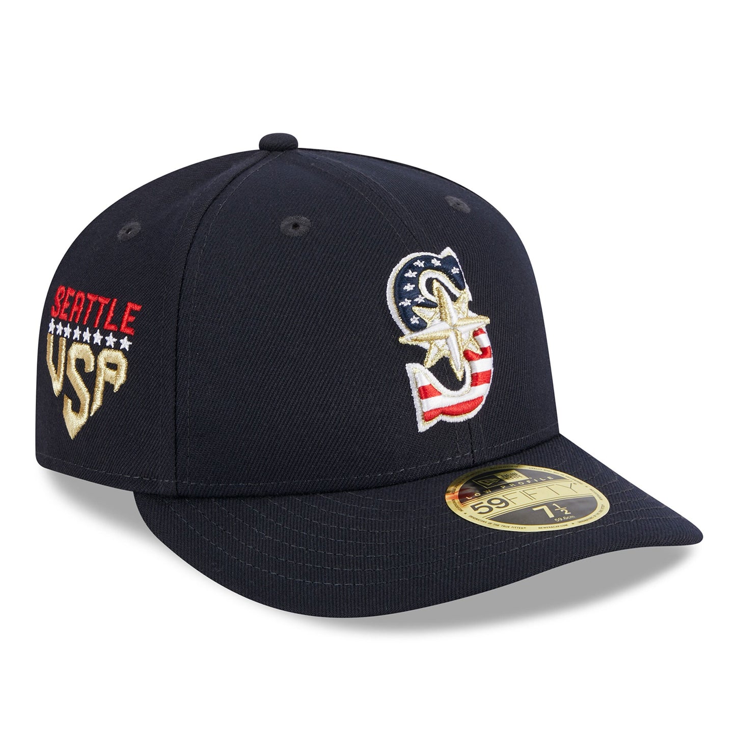 Seattle Mariners New Era 2023 Fourth of July Low Profile 59FIFTY Fitted Hat - Navy