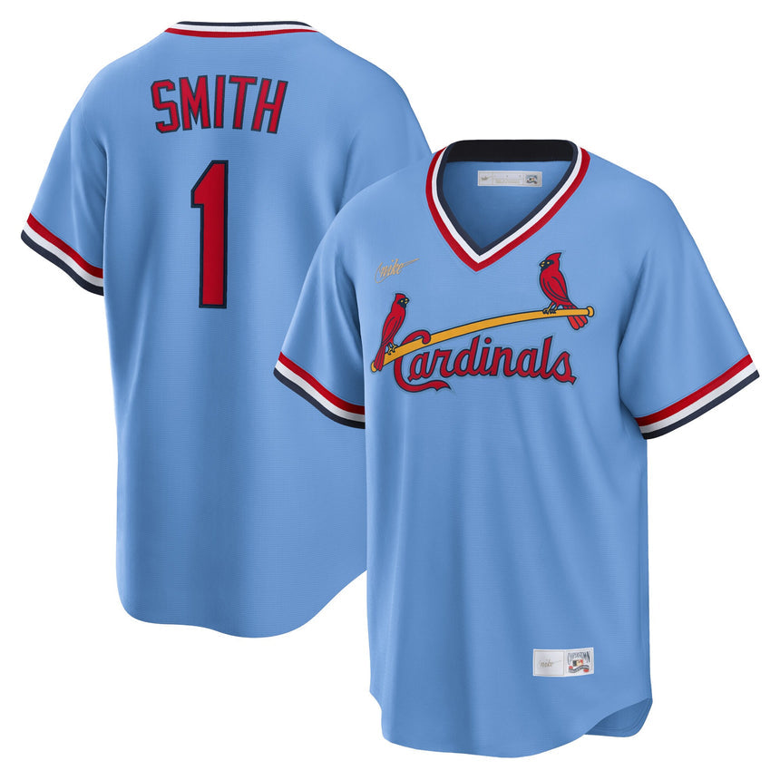 Ozzie Smith St. Louis Cardinals Road Cooperstown Collection Player Jersey - Light Blue