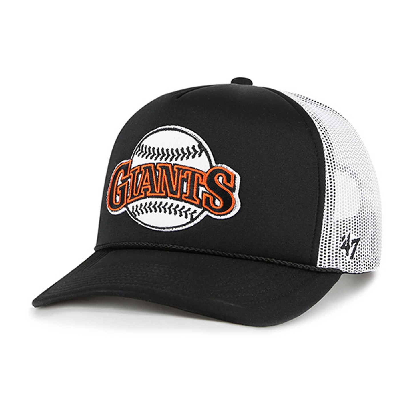 San Francisco Giants '47 Foam Logo Trucker Snapback Hat - Black