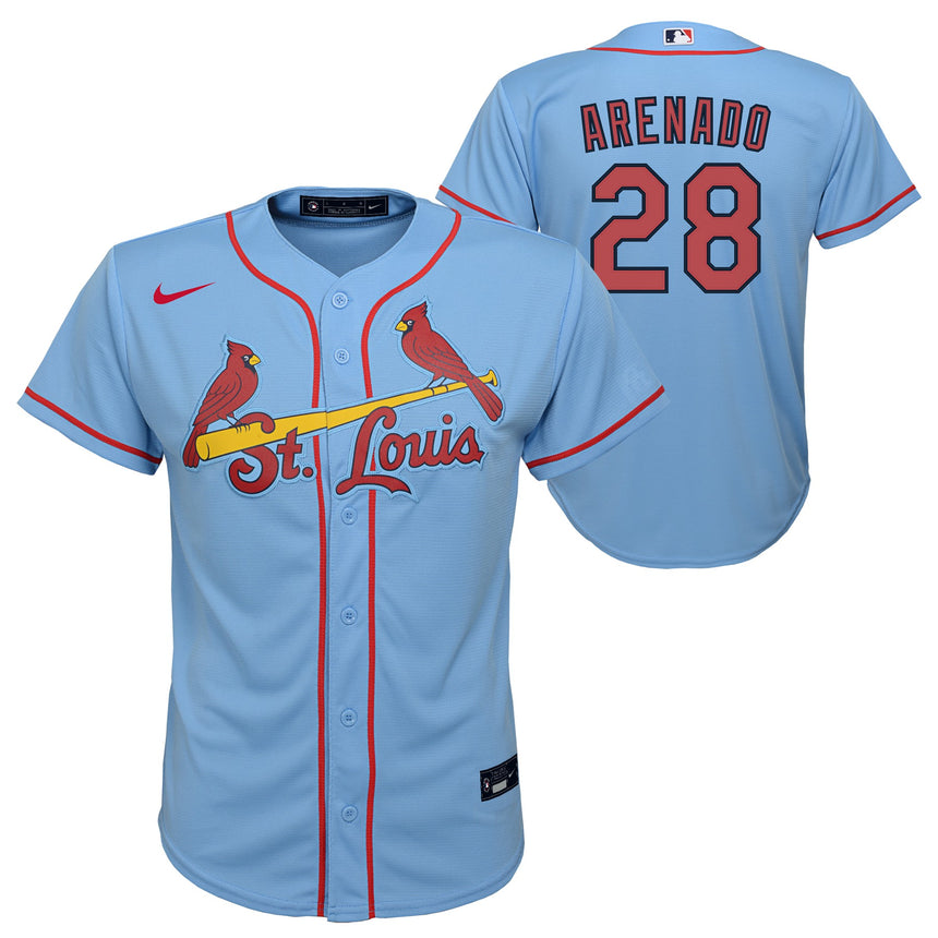 Youth Nolan Arenado Light Blue St. Louis Cardinals Alternate Replica Player Jersey
