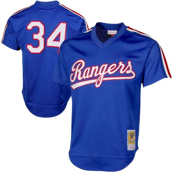 Men's Mitchell & Ness Nolan Ryan Royal Texas Rangers 1989 Authentic Cooperstown Collection Mesh Batting Practice Jersey