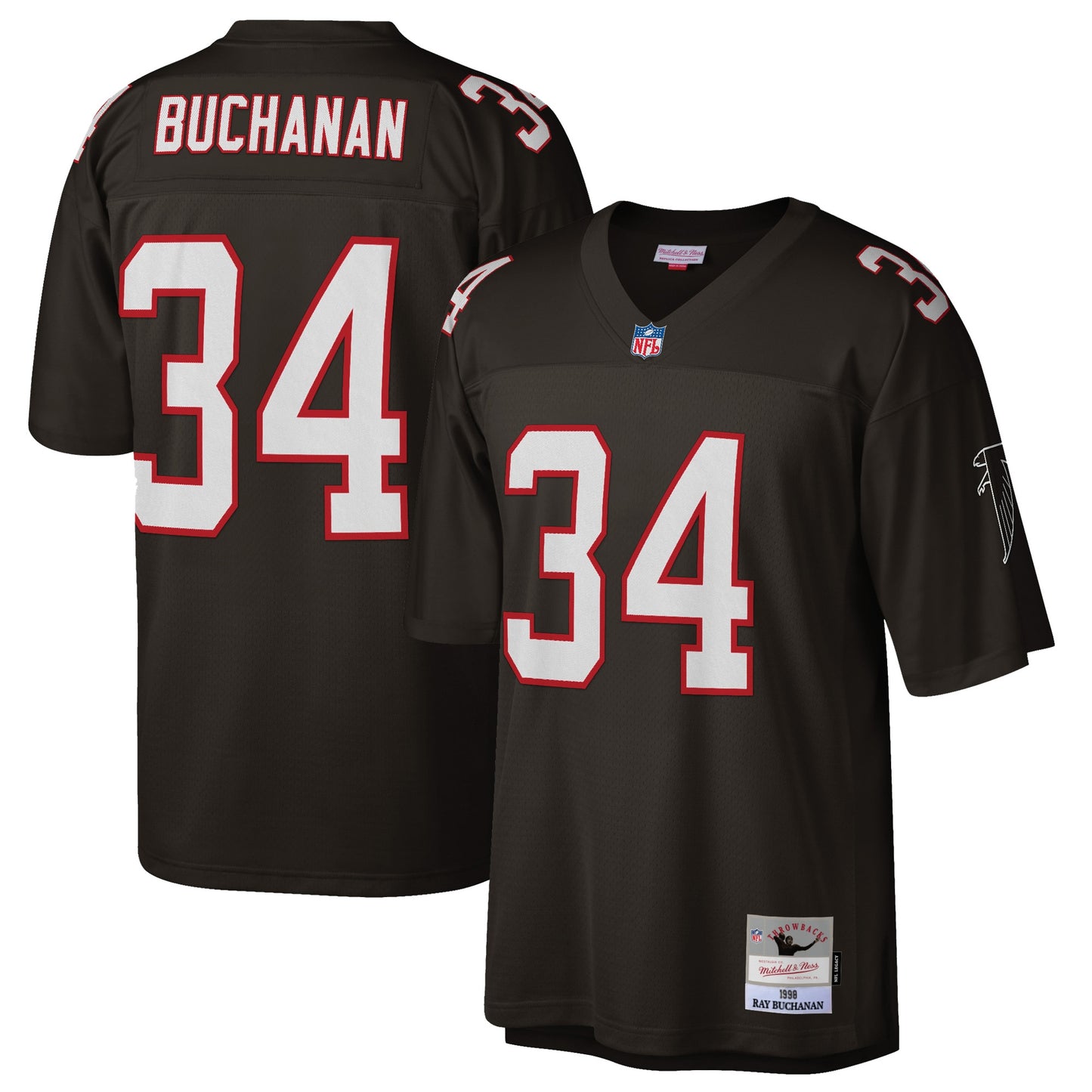 Ray Buchanan Atlanta Falcons Mitchell & Ness Retired Player Legacy Replica Jersey - Black