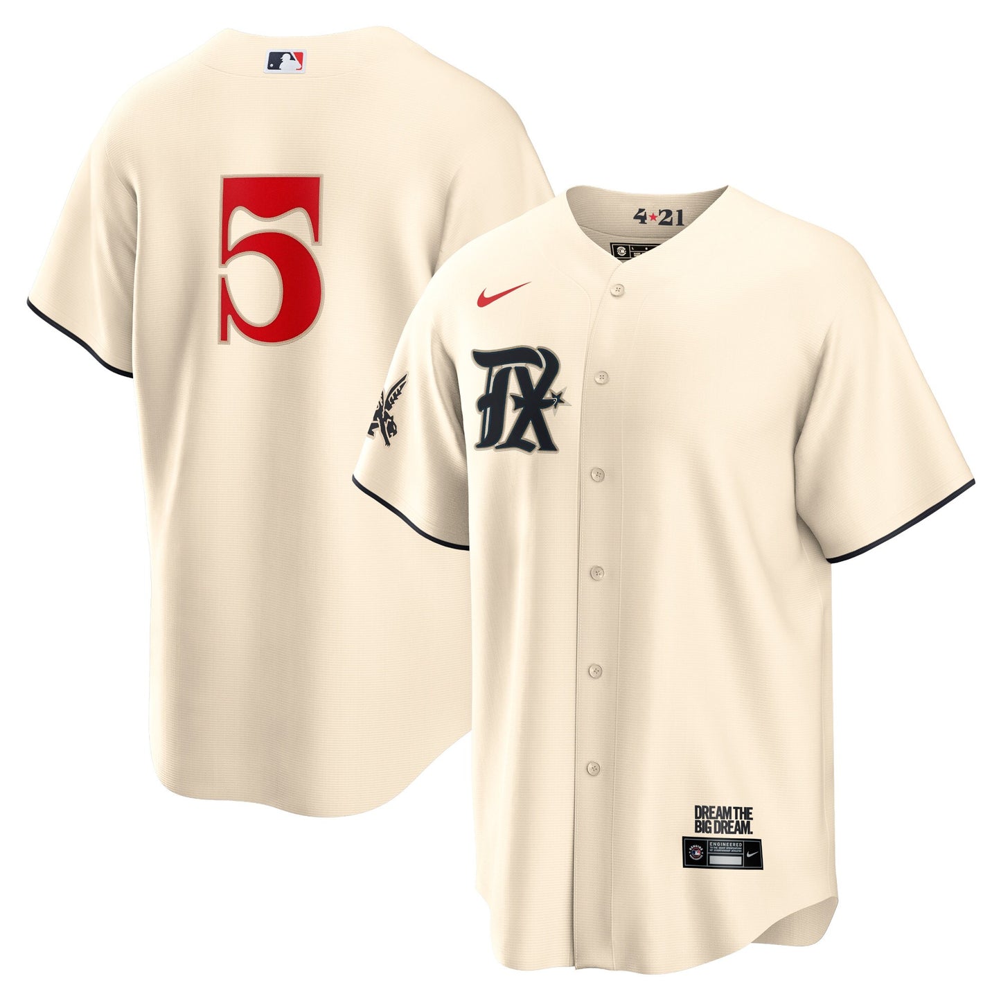 Corey Seager Texas Rangers Nike 2023 City Connect Replica Player Jersey - Cream