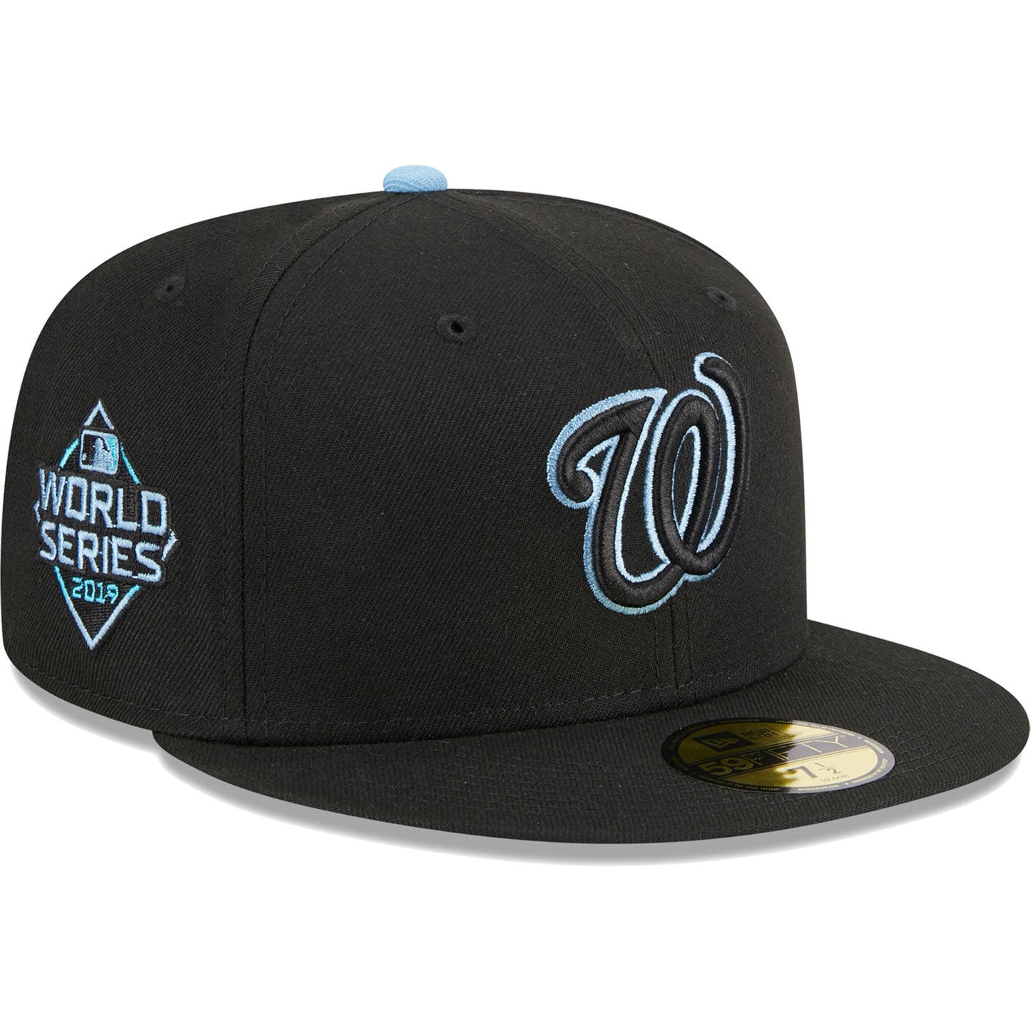 Washington Nationals New Era Pastel Undervisor 59FIFTY Fitted Hat - Black